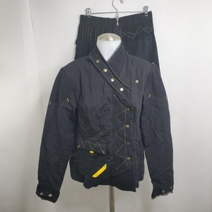 Liliane H Skirt Suit 38‎ 44 Black Asymmetric Blazer